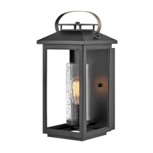 Atwater 120v 1 Light 18" Tall Coastal Elements Outdoor Wall Sconce with Clear Seedy Glass
