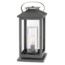 Atwater 120v 1 Light 22" Tall Coastal Elements Post Light with Seedy Glass Shade
