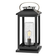 Atwater 120v 1 Light 22" Tall Coastal Elements Post Light with Seedy Glass Shade
