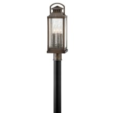 Revere 3 Light 22" Tall Heritage Outdoor Post Light with Clear Seedy Glass