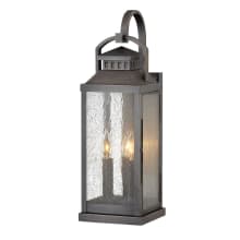 Revere 3 Light 22" Tall Heritage Outdoor Wall Sconce