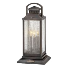 Revere 12v 10.5w 3 Light 20" Tall Heritage Pier Mount Post Light with LED Bulbs Included