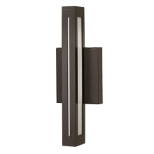 1 Light ADA Compliant LED Outdoor Wall Sconce with White Acrylic Shade from the Vue Collection