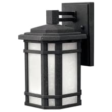 11" Height 1 Light Lantern Outdoor Wall Sconce in Vintage Black from the Cherry Creek Collection