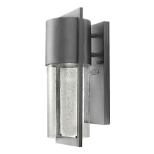 Shelter 15-1/2" Tall 1 Light Dark Sky Outdoor Wall Sconce with Clear Seedy Shade