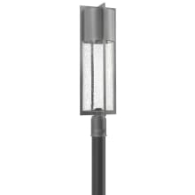 Shelter 120v 1 Light 27.75" Tall Post Light with Seeded Glass