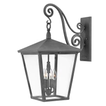 Trellis 4 Light 26-1/4" Tall Outdoor Wall Sconce with Scroll and LED Bulbs Included