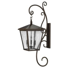 Trellis 4 Light 52" Tall Outdoor Wall Sconce with Scroll and LED Bulbs Included