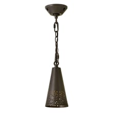 Calder 12v 1.5w 4" Wide Outdoor Pendant with Cone Shade and LED Bulb Included