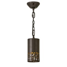 Calder 12v 1.5w 4" Wide Outdoor Pendant with Cylinder Shade and LED Bulb Included