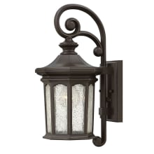 Raley 1 Light 16-1/2" Tall Outdoor Lantern Wall Sconce with Clear Seedy Glass