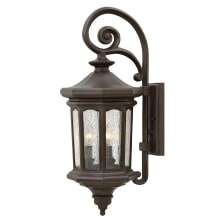 Raley 3 Light 25-3/4" Tall Outdoor Wall Sconce with LED Bulbs Included