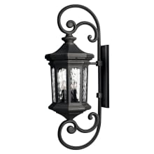 Raley 4 Light 41-3/4" Tall Outdoor Wall Sconce with Clear Water Glass
