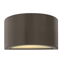 Luna 9" Wide Outdoor Integrated LED ADA Down Light Wall Sconce