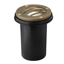12v 20w Solid Brass 4" Diameter Landscape Grill Top Well Light from the Hardy Island Collection
