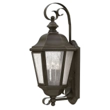 Edgewater 3 Light 21" Tall Outdoor Wall Sconce with LED Bulbs Included