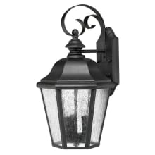 17.5" Height 3 Light Lantern Outdoor Wall Sconce from the Edgewater Collection