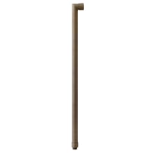 Solid Brass 24.75" Tall 90 Degree Angle Top Landscape Lighting Ground Spike/Post from the Hardy Island Collection