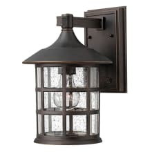 Freeport 1 Light 12.25" Tall Outdoor Wall Sconce with Etched Seedy Glass