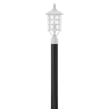Freeport 1 Light 17.75" Tall Post Light With Seedy Glass