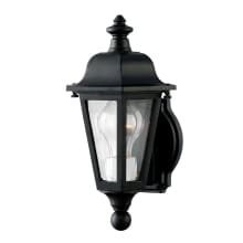12" Height 1 Light Lantern Outdoor Wall Sconce from the Manor House Collection
