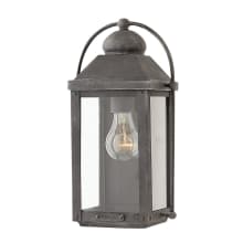 Anchorage 1 Light 13" Tall Heritage Outdoor Wall Sconce with Clear Glass Panels