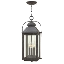 Anchorage 3 Light 23.75" Tall Heritage Outdoor Pendant with Clear Glass Panels