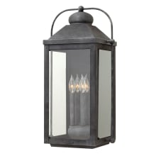 Anchorage 4 Light 25" Tall Heritage Outdoor Wall Sconce with LED Bulbs Included