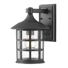 Freeport 12" Tall Coastal Elements Outdoor Wall Sconce with Seedy Glass Shade