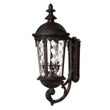 25.5" Height 3 Light Lantern Outdoor Wall Sconce in Black from the Windsor Collection
