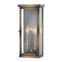 Hamilton 2 Light 18-1/4" Tall Heritage Outdoor Wall Sconce with Clear Glass
