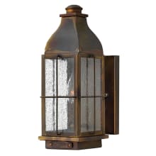 Bingham 1 Light 12.5" Tall Heritage Outdoor Wall Sconce with Clear Seedy Shade