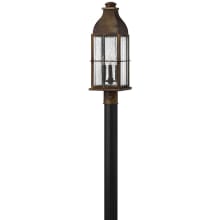 Bingham 3 Light 23.5" Tall Heritage Post Light with Clear Seedy Glass