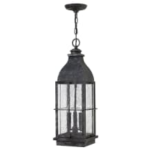 Bingham 3 Light 8" Wide Heritage Outdoor Pendant with LED Bulbs Included