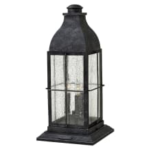 Bingham 12v 10.5w 3 Light 21" Tall Heritage Pier Mount Post Light with LED Bulbs Included