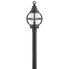 Chatham 1 Light 21" Tall Coastal Elements Outdoor Single Head Post Light with Seedy Glass Shade
