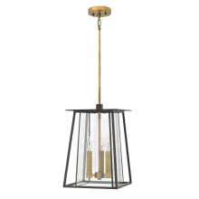 Walker 3 Light 11-1/2" Wide Outdoor Pendant with Clear Glass Shade
