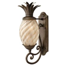 22" Height 1 Light Outdoor Wall Sconce in Pearl Bronze from the Plantation Collection