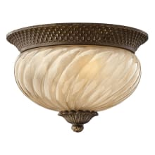 2 Light Outdoor Flush Mount Ceiling Fixture from the Plantation Collection