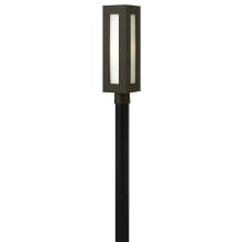 Dorian 1 Light 20.75" Tall Post Light with Clear White Painted Glass