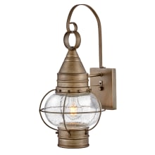 Cape Cod 18" Tall Outdoor Wall Sconce with Seedy Glass Shade