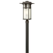 Manhattan 1 Light 21.5" Tall Post Light with Etched Seedy Glass