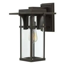 1 Light 15" Tall Outdoor Lantern Wall Sconce from the Manhattan Collection