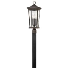 Bromley 120v 3 Light 22.75" Tall Post Light with Clear Glass