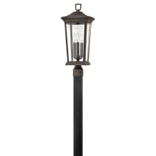 Bromley 12v 10.5w 3 Light 23" Tall Single Head Post Light with LED Bulbs Included
