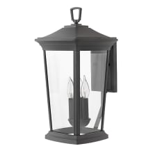 Bromley 3 Light 19" Tall Outdoor Wall Sconce with LED Bulbs Included