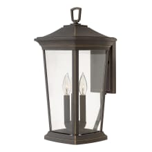 Bromley 3 Light 19" Tall Outdoor Wall Sconce with LED Bulbs Included