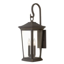 Bromley 3 Light 25" Tall Outdoor Wall Sconce with LED Bulbs Included