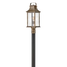 Grant 1 Light 24" Tall Post Light with Clear Seedy Glass