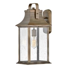 19" Tall Outdoor Wall Sconce with Seedy Glass